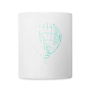 Teal Netz-Luftballon Grafik - Tasse - Weiß - Vorne