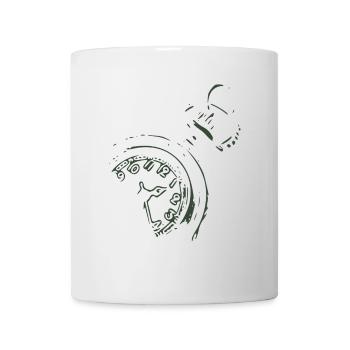 Kreisförmige Linienkunst Grün - Tasse - Weiß - Vorne