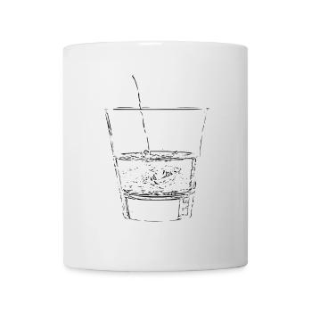 Water glass dark - Mug - white - Front