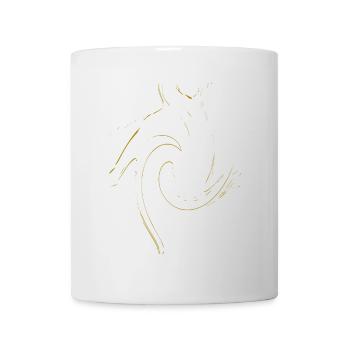 Goldene Spirale auf Schwarz - Tasse - Weiß - Vorne