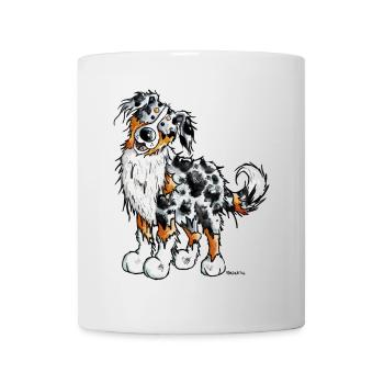 Alt det sjove Australian Shepherd - Kop/krus - hvid - Foran