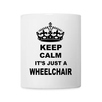 Restez calme, ce n’est qu’un fauteuil roulant # - Mug blanc - blanc - Devant