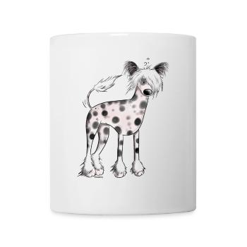 Drôle Chinois Naked Dog I Comic Dog - Mug blanc - blanc - Devant