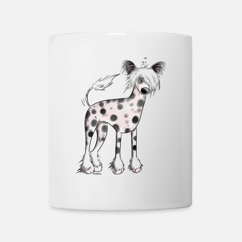 Lustiger Chinesischer Nackthund I Comic Hund - Tasse - Weiß
