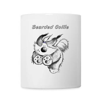 Courir Bearded Collie. - Mug blanc - blanc - Devant