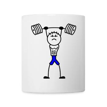 Stickmen muscle bodybuilding force railing - Mug - white - Front