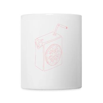 Zitrus Saftbox Illustration - Tasse - Weiß - Vorne