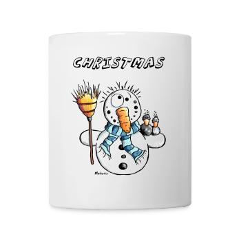 Drôle Bonhomme De Neige - Mug blanc - blanc - Devant