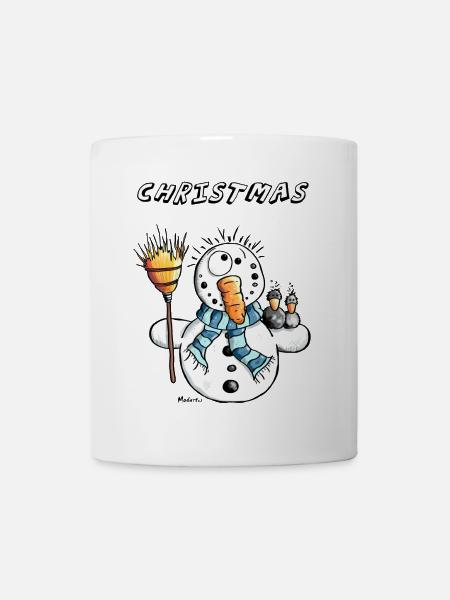 Christmas Schneemann - Tasse - Weiß