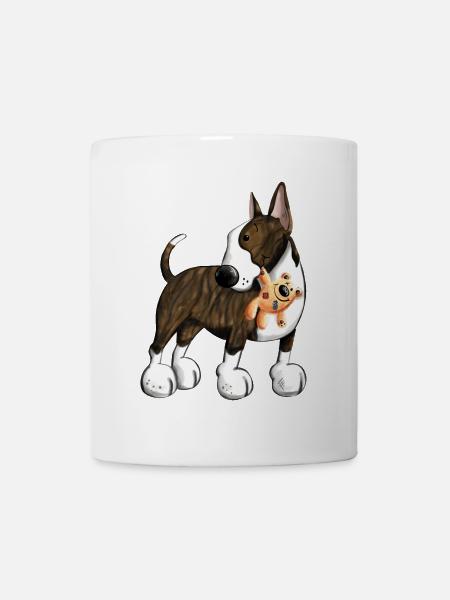 Bullterrier avec Teddy - Mug blanc - blanc