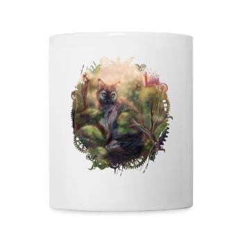 Chat sauvage dans la forêt - Mug blanc - blanc - Devant