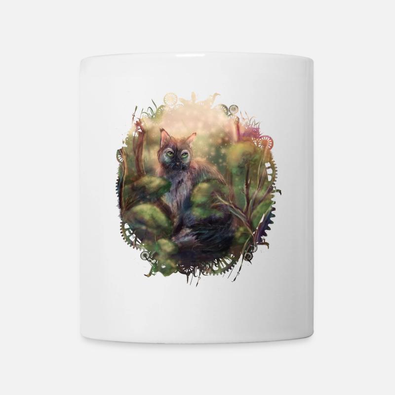 Wild cat in the forest - Mug - white