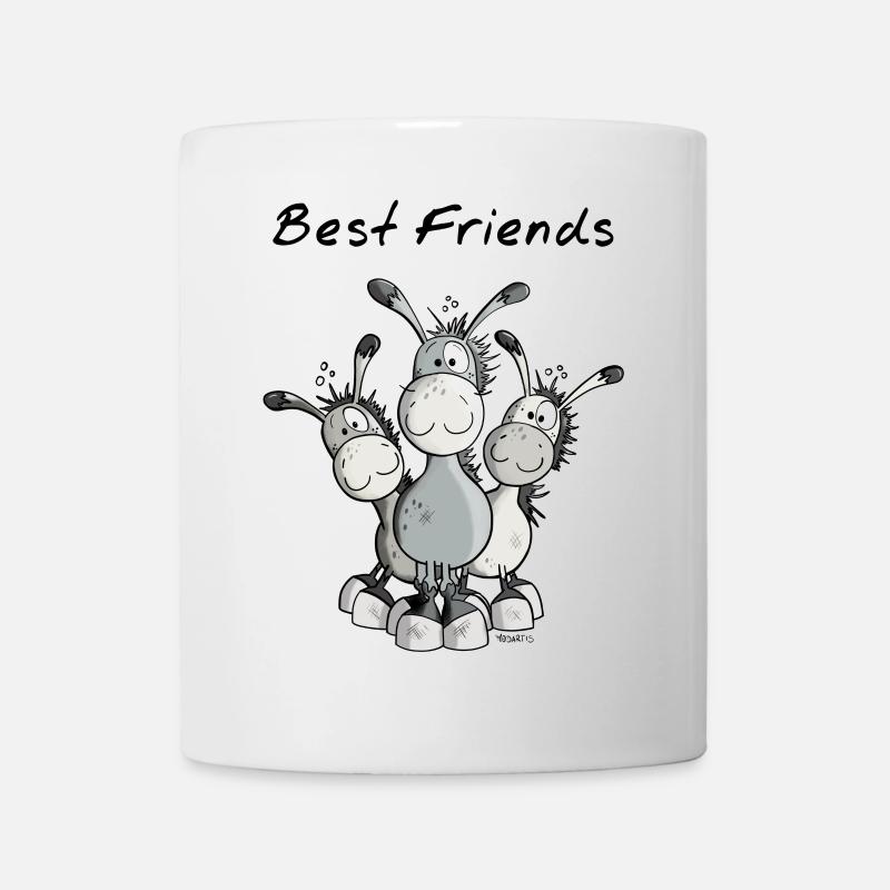 Best Friends - Donkey - Donkeys - Comic - Cartoon - Mug - white