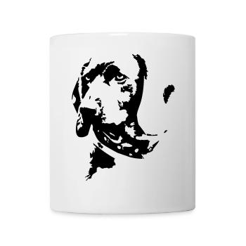 Bayerischer Gebirgsschweißhund Kopf - Tasse - Weiß - Vorne