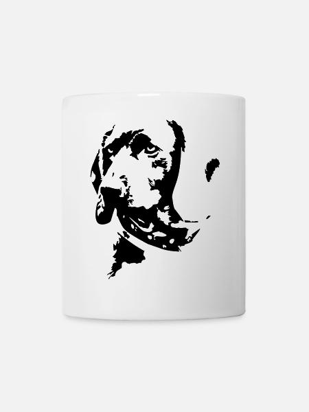 Bayerischer Gebirgsschweißhund Kopf - Tasse - Weiß