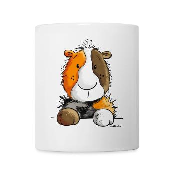 Kleines Meerschweinchen - Comic - Nager - Tiere - Tasse - Weiß - Vorne