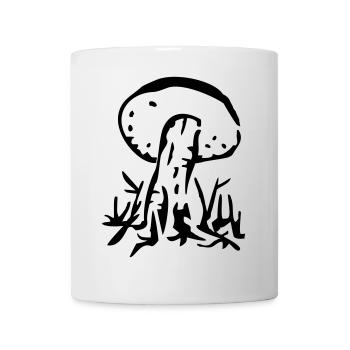 pilz natur speise - Tasse - Weiß - Vorne