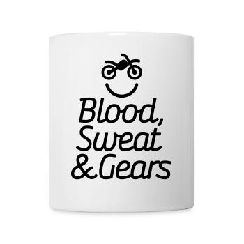 Blood sweat & gears - Motocross - Motorcycle - Mug blanc - blanc - Devant