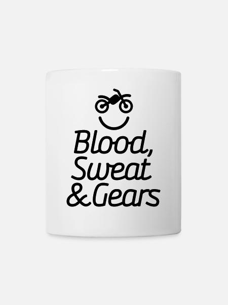 Blood sweat & gears - Motocross - Motorcycle - Mug blanc - blanc