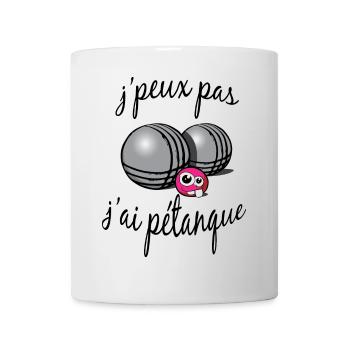 j'peux pas j'ai pétanque - Mug blanc - blanc - Devant