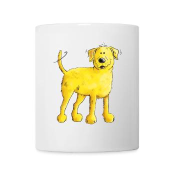 Glücklicher Blonder Labrador Retriever Hund - Tasse - Weiß - Vorne