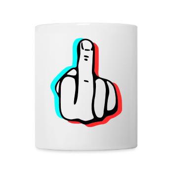 Baiser le doigt - Mug blanc - blanc - Devant