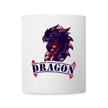 Dragon logo with fire accents - Mug - white - Front