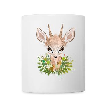 Zwergantilope Dikdik mit großen Augen - Tasse - Weiß - Vorne