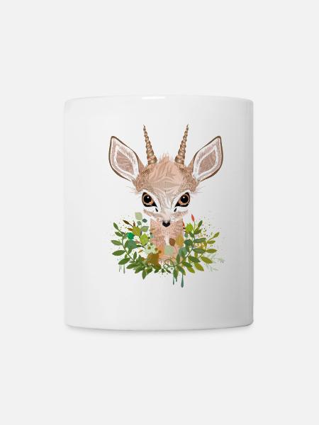 Zwergantilope Dikdik mit großen Augen - Tasse - Weiß