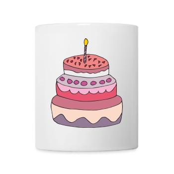 Gâteau - Mug blanc - blanc - Devant