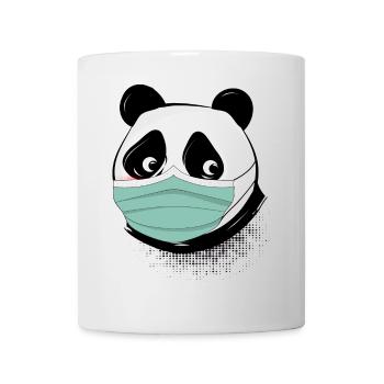 Panda bear with mask mask - Mug - white - Front