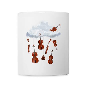 Un nuage dans le ciel plein de violons suspendus - Mug blanc - blanc - Devant