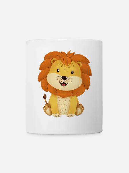 Löwe - Tasse - Weiß