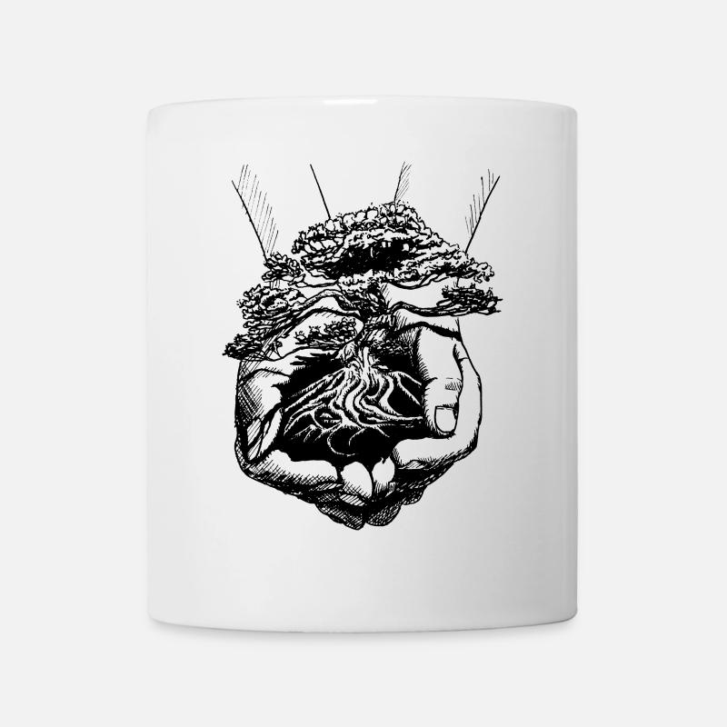 Hände Baum des Lebens - Tasse - Weiß