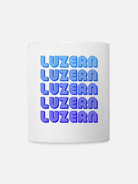 Luzern Gradient Schriftzug - Tasse - Weiß