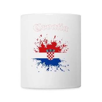 Kroatien Splatter Croatia - Tasse - Weiß - Vorne