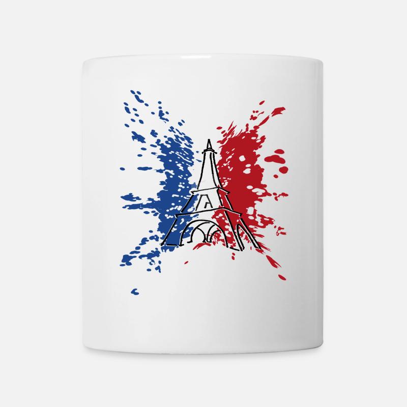 Eiffel Tower Flag France ✅ Tour Eiffel Flag ✔ - Mug - white