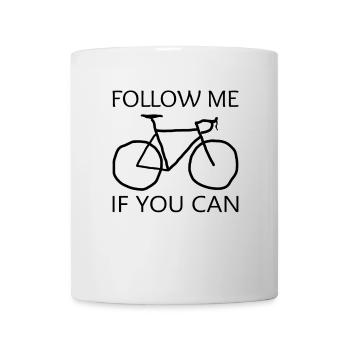 follow me if you can rennvelo rennrad speed bike - Mug - white - Front