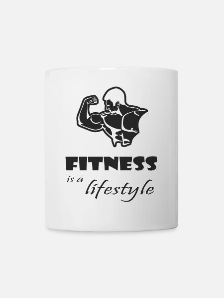 Flexion Strength: Estampa Fitness - Mug - white