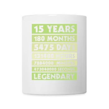 15 years legendary - anniversary - company - anniversary - Mug - white - Front