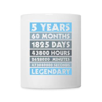 5 years legendary - anniversary, company, birthday - Mug - white - Front