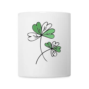 Trèfle / Chance / Proverbes / Tendance / cool - Mug blanc - blanc - Devant