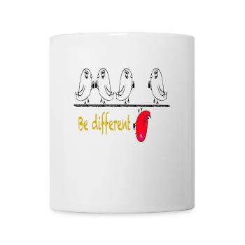 Soyez différent / oiseaux / dictons / tendance - Mug blanc - blanc - Devant