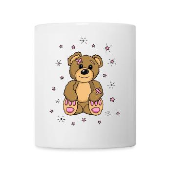 Teddy Pflaster Bär Girl als bester Freund - Tasse - Weiß - Vorne