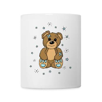 Teddy Pflaster Bär Junge Boy bester Freund - Tasse - Weiß - Vorne