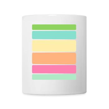 Streifen / Linien / Sprüche / Trend - Tasse - Weiß - Vorne