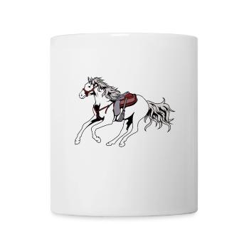 Western horse western riding cowboy horse gallop - Mug - white - Front