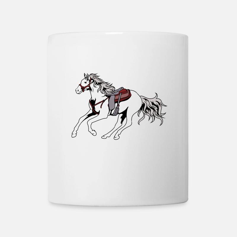 Cheval occidental équitation western cowboy cheval galop - Mug blanc - blanc