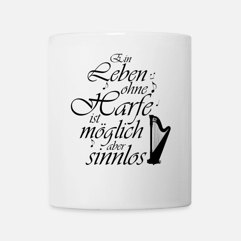 Harfe Instrument Harfenspielerin Harp Player - Tasse - Weiß