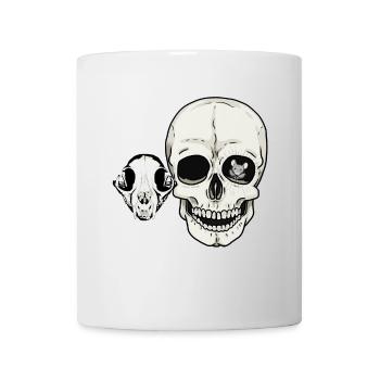 Halloween Bone Skull Cat Human Mouse - Mug - white - Front